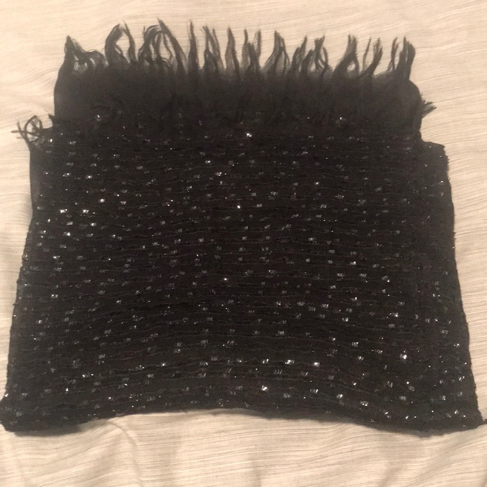 Black and silver scarf